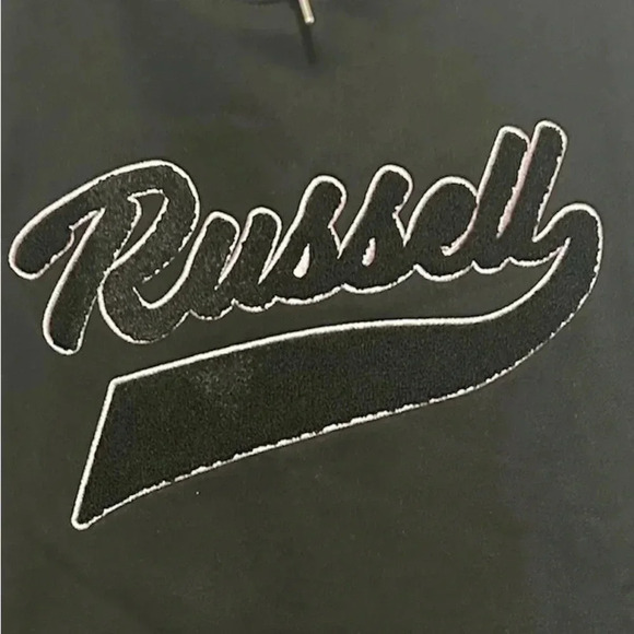 Russell Athletic Women's Graphic Logo Black/Lavender Hooded Sweatshirt Size L - Picture 5 of 6